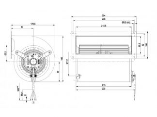 Центробежный вентилятор D4E133AH0158 D4E133-AH01-58