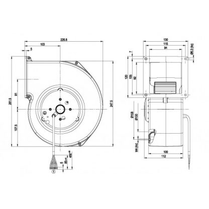 Центробежный вентилятор G2D160AF0201 G2D160-AF02-01